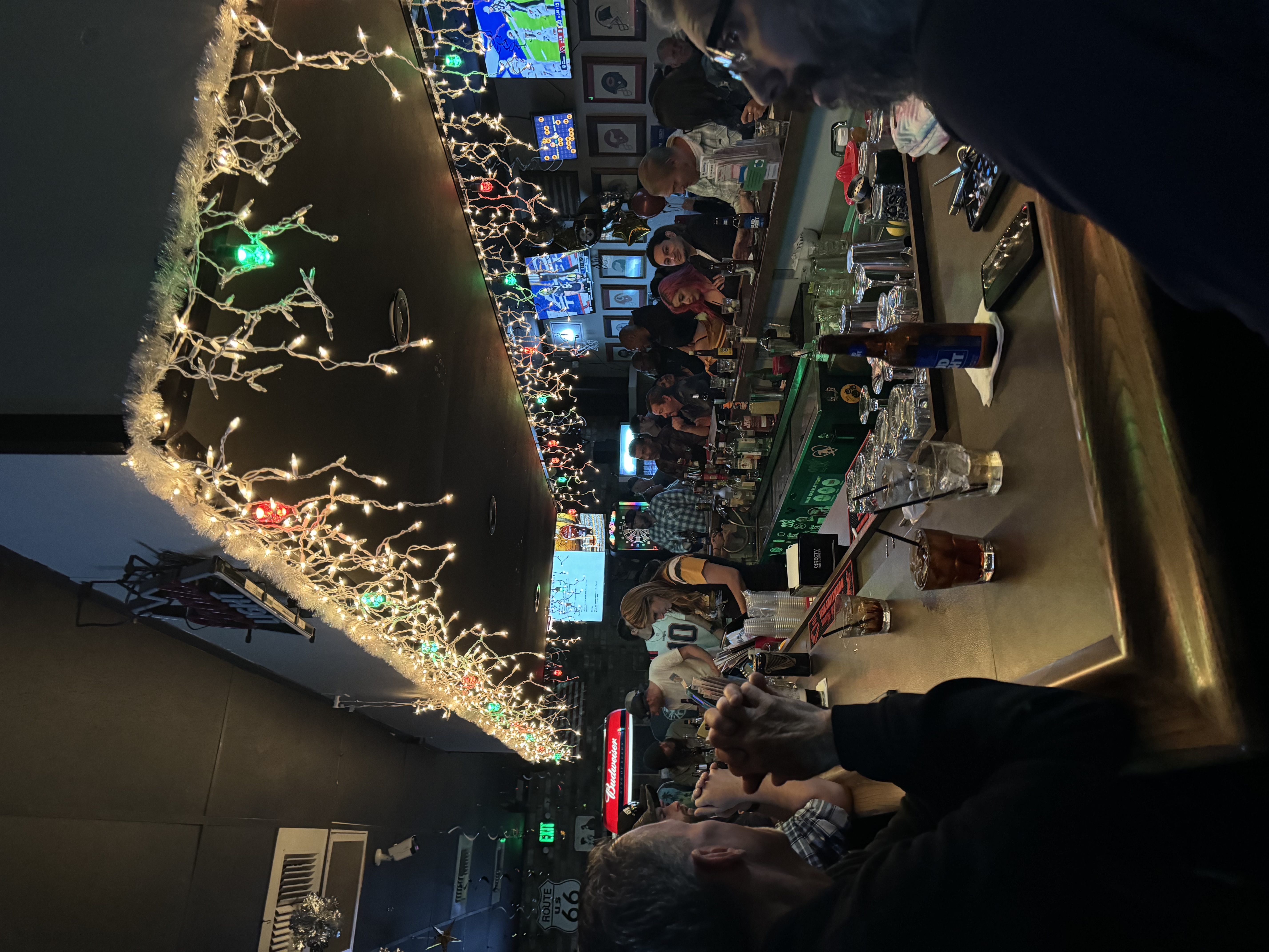 people drinking around christmas time