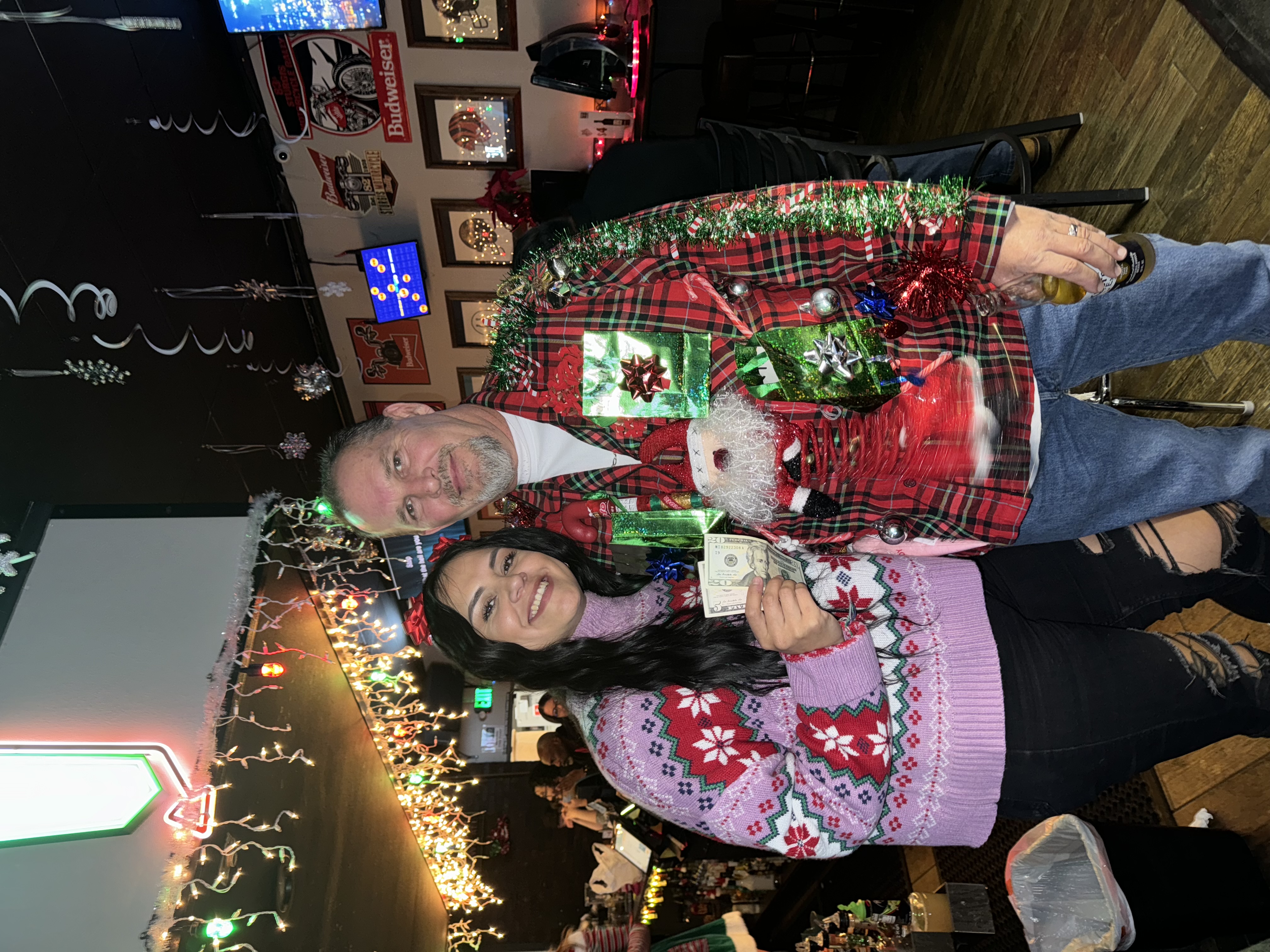 people in ugly christmas sweater