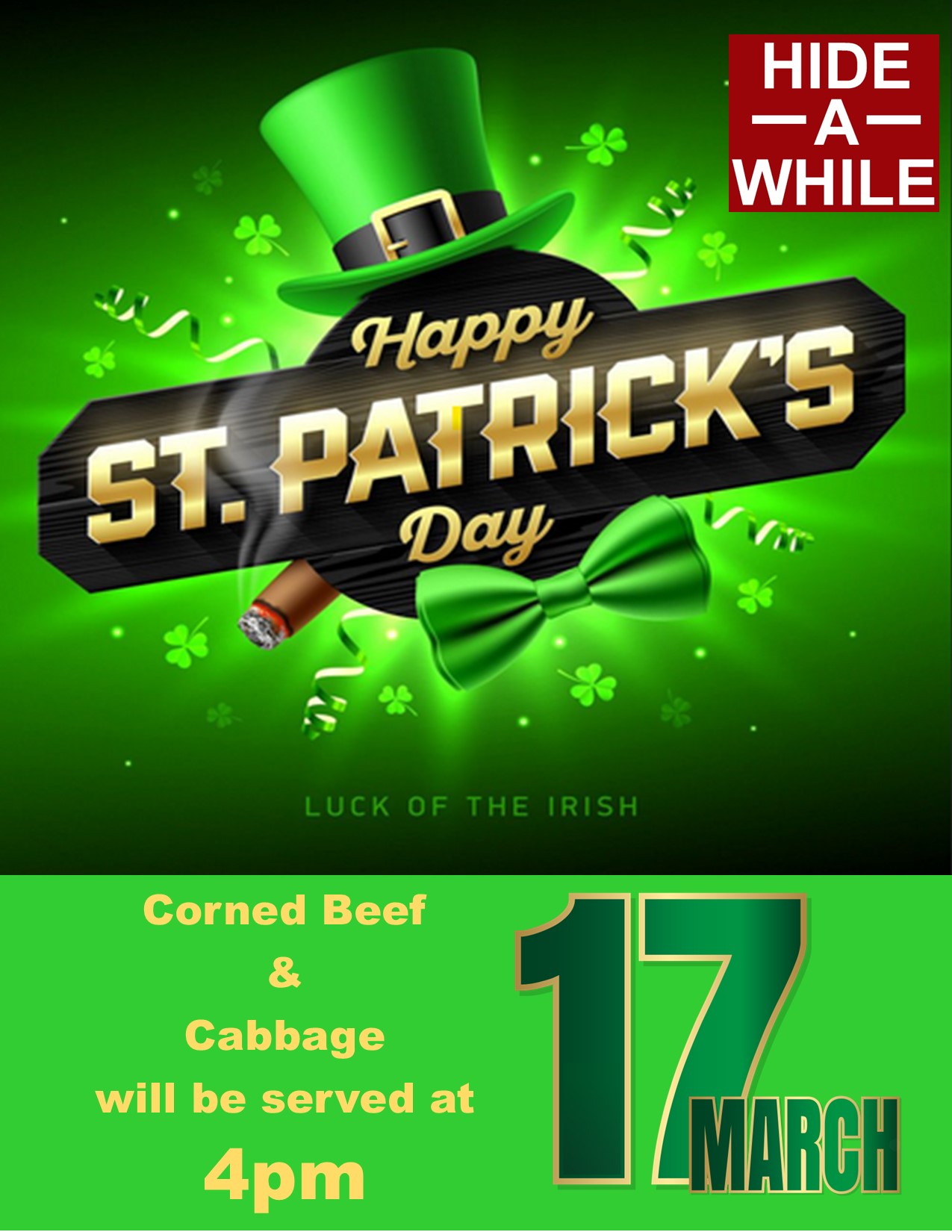 st patrick's day flyer for 2023